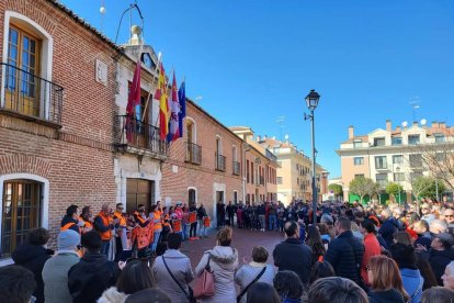 Manifestación de voluntarios de Protección Civil de Laguna tras el cese de su jefe de equipo, Jorge García Ramón. Imagen de archivo.