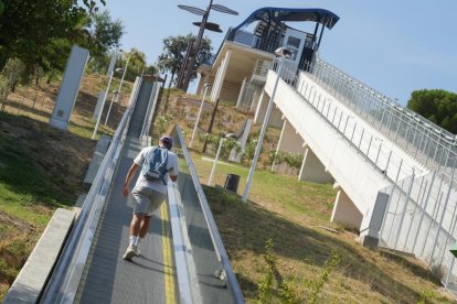 Rampa inferior del elevador público de la ladera este de Parquesol