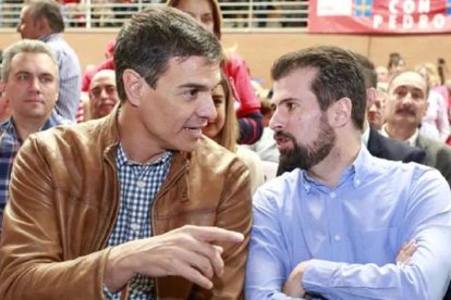 Pedro Sánchez y Luis Tudanca, en una imagen de archivo