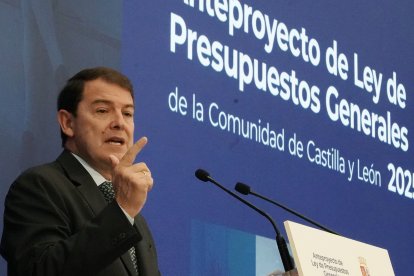 El presidente de la Junta de Castilla y León, Alfonso Fernández Mañueco, presenta el anteproyecto de Ley de Presupuestos Generales de la Comunidad de Castilla y León para el año 2025.