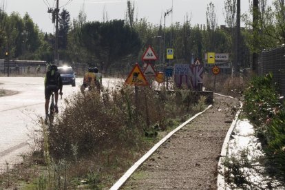 Espacio en el que irá ubicado el carril bici que unirá Valladolid y Simancas