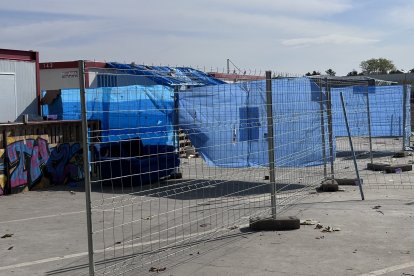 Casetas de peñas instaladas en Zaratán para la Fiesta de la Salchicha.