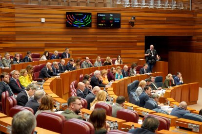 Votación en las Cortes de Castilla y León, en una imagen de archivo