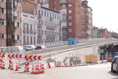 Imagen de archivo de las obras en el viaducto de Arco de Ladrillo en Valladolid.