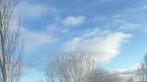 Crecida del Esgueva a su paso por Villanueva de los Infantes