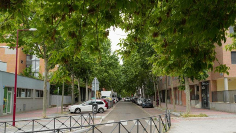 La calle Monasterio Santa María de Montserrat es una de las principales arterias de Villa de Prado y concentra buena parte de la actividad comercialFuente: E.M. / JUAN GARCÍA