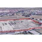 Imagen aérea de la antigua parcela de Uralita en Valladolid. - SUBASTASPROCURADORES.COM