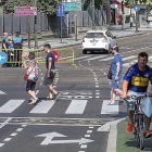 Tráfico cortado en el centro de la ciudad en una restricción por ozono.
