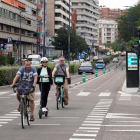 Carril bici del paseo de Isabel la Católica de Valladolid.- ICAL