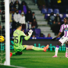 Amath en el partido ante el Zaragoza.