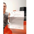 El taxista de Valladolid con la denuncia, en una imagen de archivo