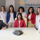 Imagen de archivo del equipo de Amadix con su CEO, Rocío Arroyo, en el medio