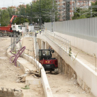 Obras en el paso de Padre Claret en Valladolid.