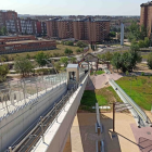 Vista de la avenida de Salamanca y Arturo Eyries desde uno de los elevadores de Parquesol.