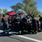 Momento del rescate en Mota del Marqués