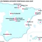 Equipos que componen la Primera División 24-25.