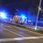 Imagen del atropello de una moto a un peatón en la Avenida de Salamanca de Valladolid.
