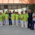 Trabajadores de Grupo Osga en el minuto de silencio en memoria de Mónica.