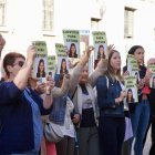 Concentración a las puertas de los Juzgados de Valladolid para pedir justicia por Esther López