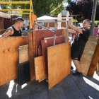 Desmontaje de las casetas de la Feria de Día