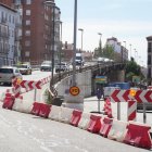 Obras en el paso de Arco de Ladrillo en Valladolid.