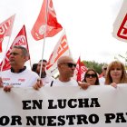 Concentración del comité de empresa de Bimbo ante las Cortes