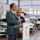 El coronel jefe de la Comandancia de la Guardia Civil de Valladolid, Andrés Manuel Velarde, y el subdelegado del Gobierno en Valladolid, Jacinto Canales, presentan tres operaciones de ciberdelincuencia.