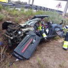 Un herido grave tras salirse de la A-6 en Medina del Campo.