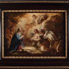 San Miguel y san Gabriel presentan al Niño Jesús a la Virgen y san José. Luca Giordano, 1696.