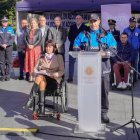 Acto en la plaza de Portugalete por el Día Mundial en Recuerdo de las Víctimas de Accidentes de Tráfico.