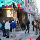 Imágenes del rodaje de 'Cochinas' en la calle Mantería de Valladolid