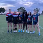 Las seis jugadoras de El Salvador, seleccionadas por España.