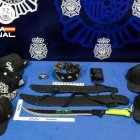 Armas y bienes incautados por la Policía Nacional a los 17 imputados por un delito de pertenencia a grupo criminal