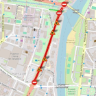 Imagen del corte de la avenida Salamanca entre Av. Gloria Fuertes y Puente Mayor