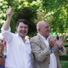 Alfonso Fernández Mañueco y Jesús Julio Carnero durante la campaña electoral