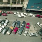 Vista de la plaza Martí y Monsó antes de su remodelación y peatonalización en los años 80.