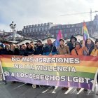 La ministra de Igualdad, Ana Redondo, participa en la manifestación de la Fundación Triángulo. E. P.