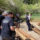 Dueñas, con parte de su equipo, rodando a los gancheros de Peralejos.