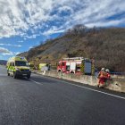 Imagen del accidente donde ha perdido la vida la vallisoletana en Cantabria.