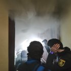 Intervención de la Policía Nacional y Policía Municipal en la vivienda del Paseo Zorrilla afectada por un incendio