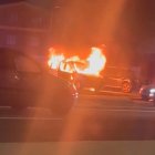 Arde una furgoneta en la Avenida Gijón de Valladolid