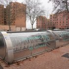 Parkibici de la plaza Marcos Fernández en Valladolid.