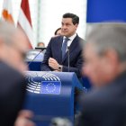 El eurodiputado Raúl de la Hoz, en el Parlamento Europeo.