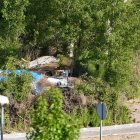 Chabola en la VA-20, a la altura de la rotonda del hospital.