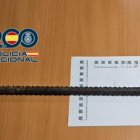 Barra de hierro incautada en la reyerta del paseo de Isabel la Católica.