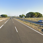 La A-601 a la altura de la localidad de Aldeamayor de San Martín
