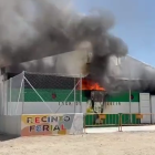 Incendio en la Casa de Andalucía en la feria gastronómica de Valladolid.