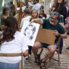 Caricaturistas en la Acera de Recoletos de Valladolid