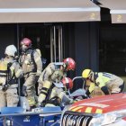 Incendio en el gastro-bar Chico Loco en la plaza de La Circular