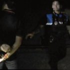 Un momento de la detención del conductor en Laguna